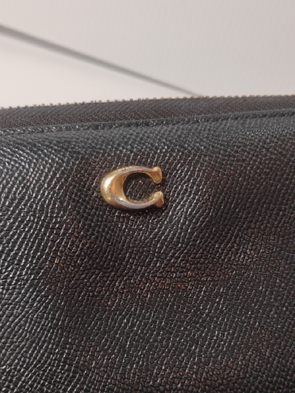 Coach Essential Continental wallet black polished leather Ret $225 - Picture 3 of 10